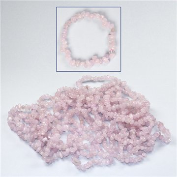 Rose Quartz chip bracelet