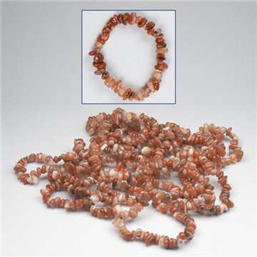 Carnelian chip bracelet