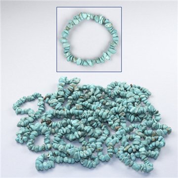 Turquoise Howlite chip bracelet