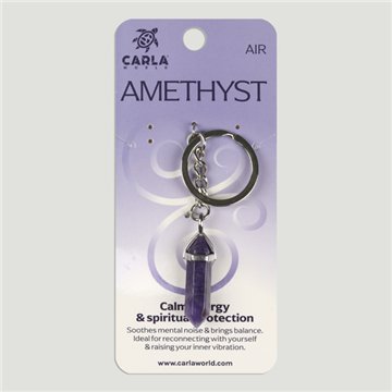 Amatista. Llavero Punta biterminada
