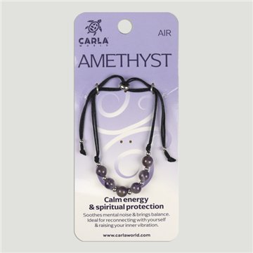 Amatista. Pulsera Bolas