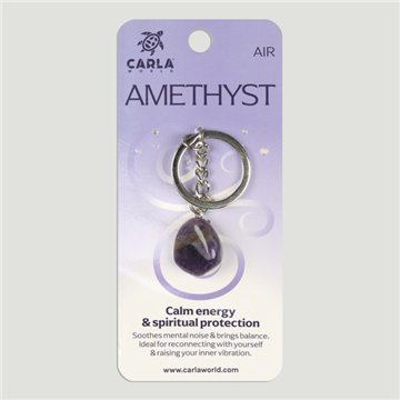 Amethyst. Keychain Round
