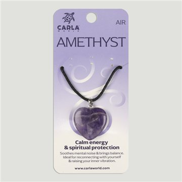 Amethyst. Pendant Heart
