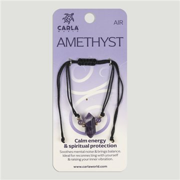 Amatista. Pulsera Punta biterminada