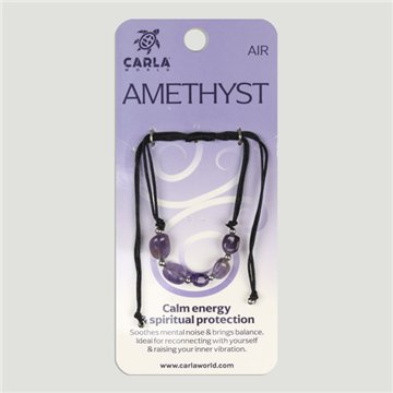 Amatista. Pulsera 5 rodados