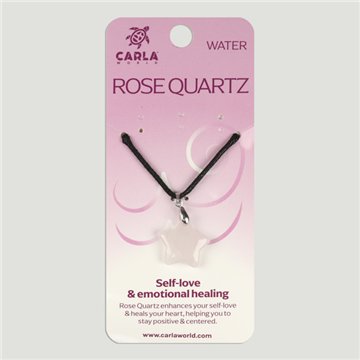 Rose Quartz. Pendant Star