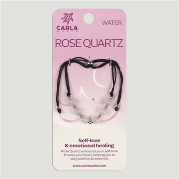 Quartzo Rosa. Pulseira Bolas