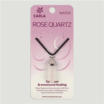 Rose Quartz. Pendant Double Terminated Point