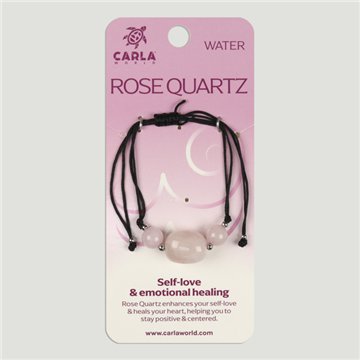 Quartzo Rosa. Pulseira Roda + 2 bolas