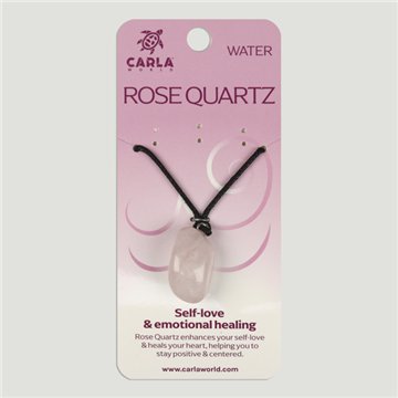Rose Quartz. Pendant Round