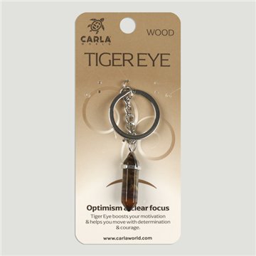 Tiger's Eye. Keychain Double Terminated Point