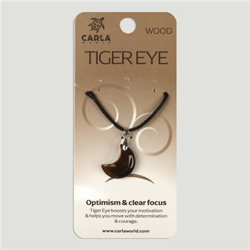 Tiger's Eye. Pendant Moon
