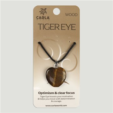 Tiger's Eye. Pendant Heart