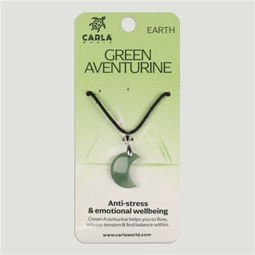 Green Aventurine. Pendant Moon