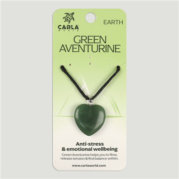 Green Aventurine. Pendant Heart
