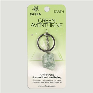Aventurina verde. Llavero Bruto