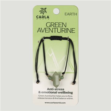 Aventurina verde. Pulsera Punta biterminada