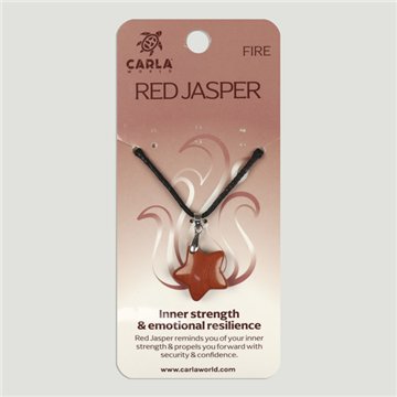 Red Jasper. Pendant Star