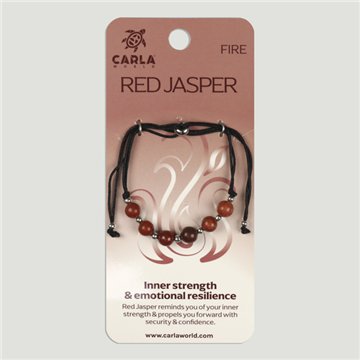 Jaspe Rojo. Pulsera Bolas