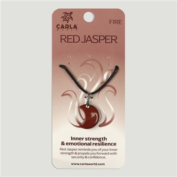 Red Jasper. Pendant Moon