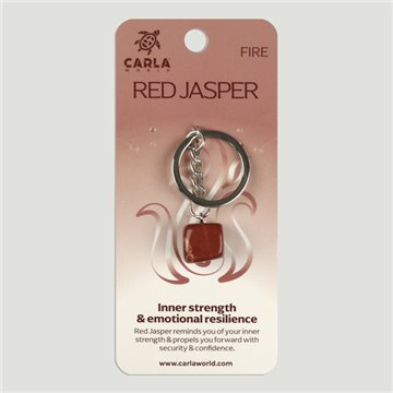 Red Jasper. Keychain Round