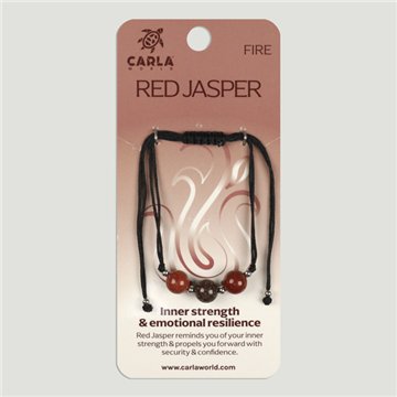 Jaspe Rojo. Pulsera 3 bolas