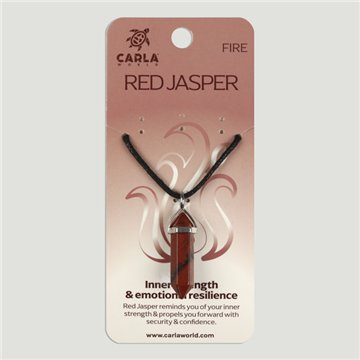 Red Jasper. Pendant Double Terminated Point