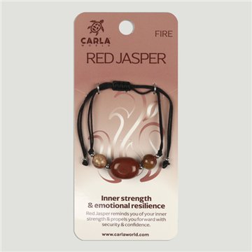 Red Jasper. Bracelet Round + 2 Beads