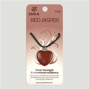 Red Jasper. Pendant Heart