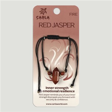 Jaspe Rojo. Pulsera Punta biterminada