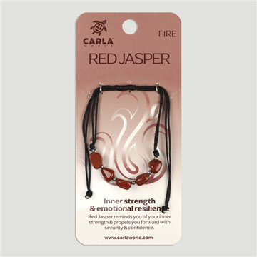 Jaspe Rojo. Pulsera 5 rodados