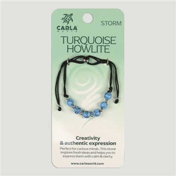 Howlita Turquesa. Pulsera Bolas