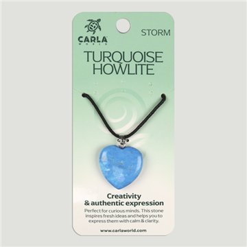 Turquoise Howlite. Pendant Heart