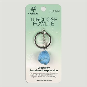 Turquoise Howlite. Keychain Rough