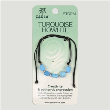 Howlita Turquesa. Pulsera 5 rodados