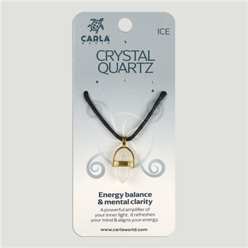 Rock Crystal. Gold Pendant Small Double Terminated Point