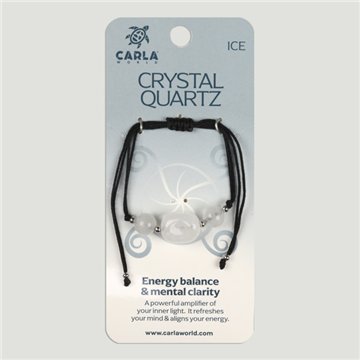 Rock Crystal. Bracelet Round + 2 Beads