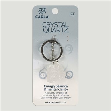Rock Crystal. Keychain Rough