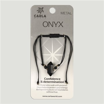 Onyx. Bracelet Double Terminated Point