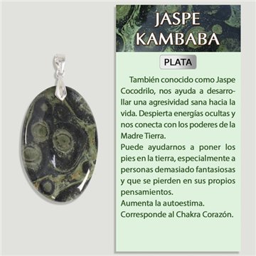 JASPRE KAMBABA. Pendentif en argent. Formes assorties