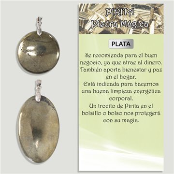 PYRITE. Pendentif en argent. Formes assorties