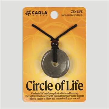CIRCLE of LIFE. Disc pendant. Agate. 30/35mm