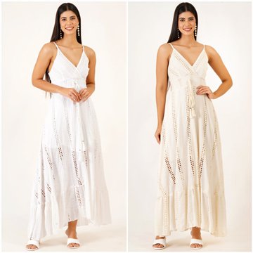 Long cotton dress. One size. 2 colors