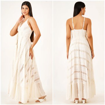 Long cotton dress. One size. 2 colors