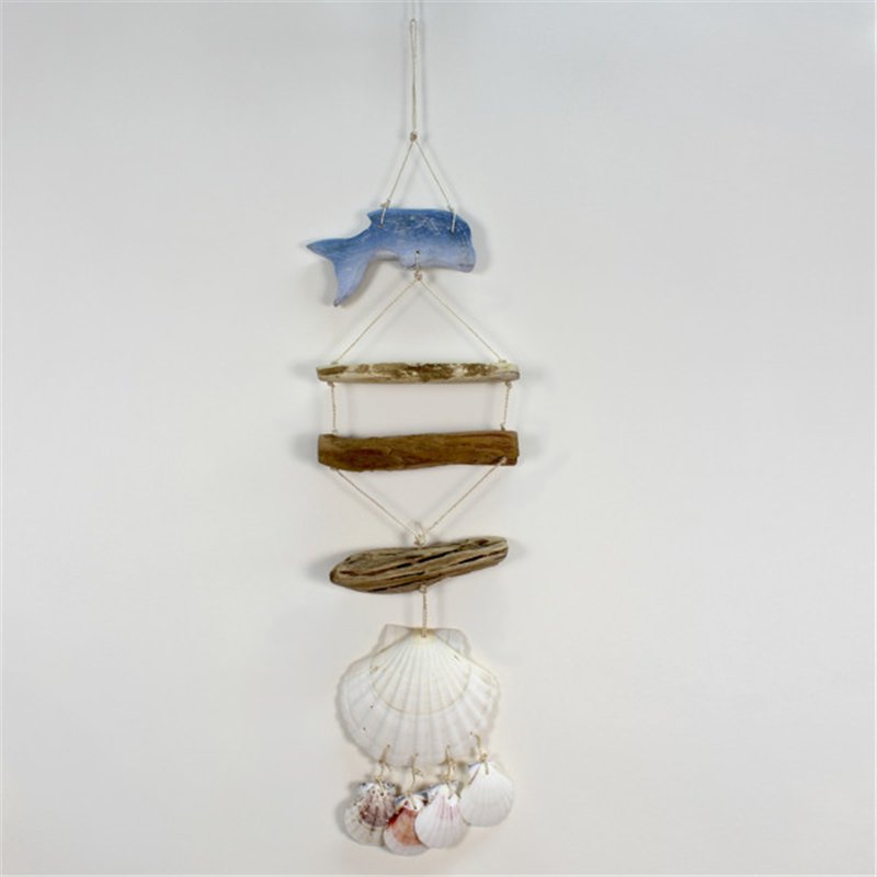 Scallop and log mobile. Blue dolphin. 50cm Scallop and log mobile. Blue dolphin. 50cm