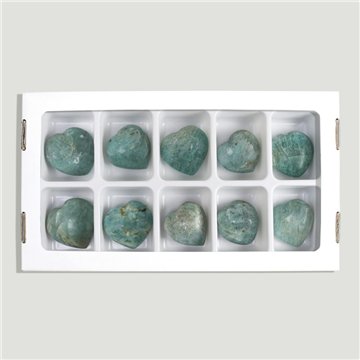 Amazonite Heart. Madagascar. Approx. 3-4.5cm