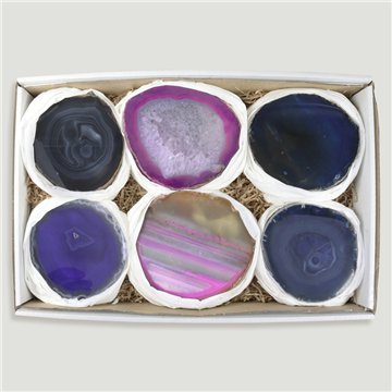 Thick slab agate box. 2.300 to 2.700 kg. 32x22 cm