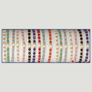 Pulseira de Verão. Pérola + Contas. Sortidas