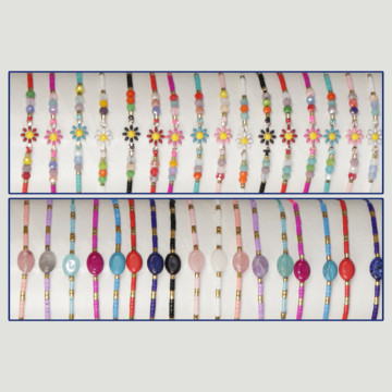 Pulseira de Verão. Margaridas/Mineral. Sortidas
