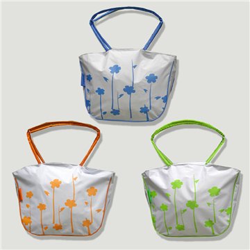 Bolso playa. Rectangular. Modelo flores